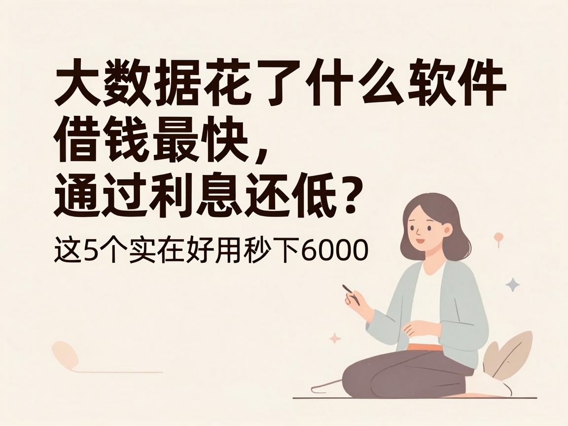 大数据花了什么软件借钱最快通过利息还低？这5个实在好用秒下6000