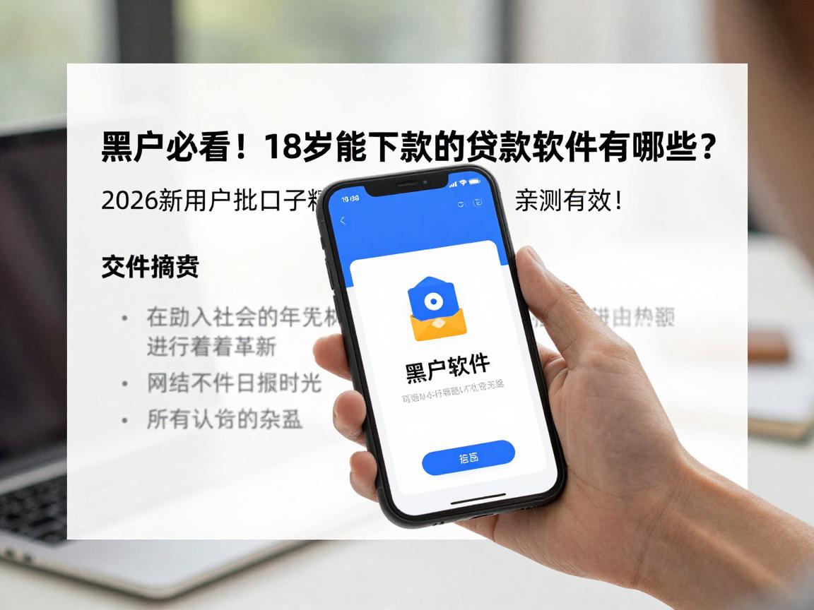 黑户必看!18岁能下款的贷款软件有哪些?2026新用户秒批口子精选5个,亲测有效!