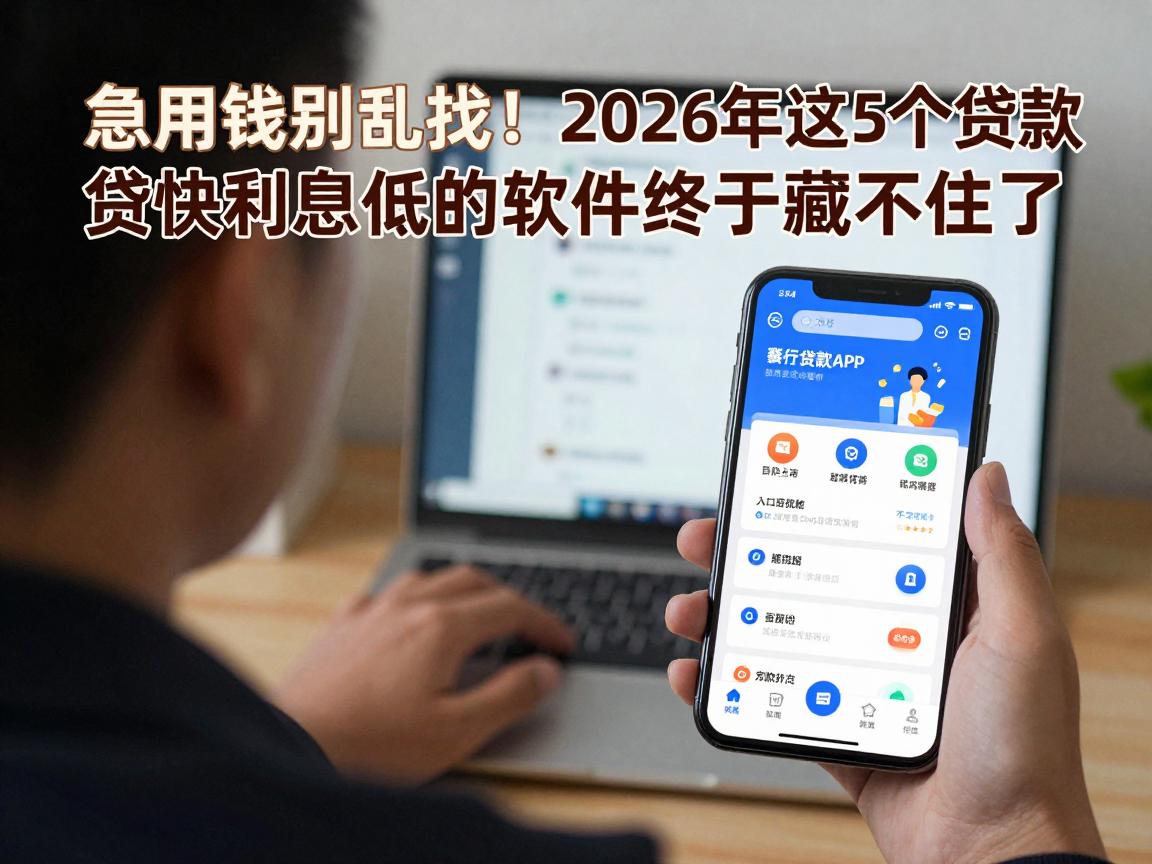 急用钱别乱找！2026年这5个贷款最快利息低的软件终于藏不住了