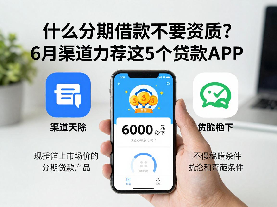 什么分期借款不要资质？6月渠道力荐这5个贷款APP，6000元秒下口碑好