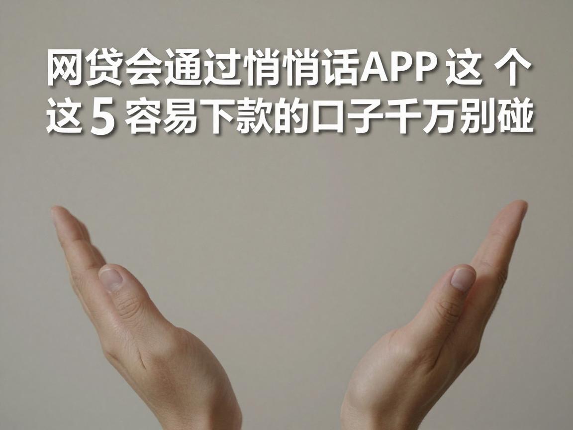 网贷会通过悄悄话APP,这5个容易下款的借钱口子千万别碰
