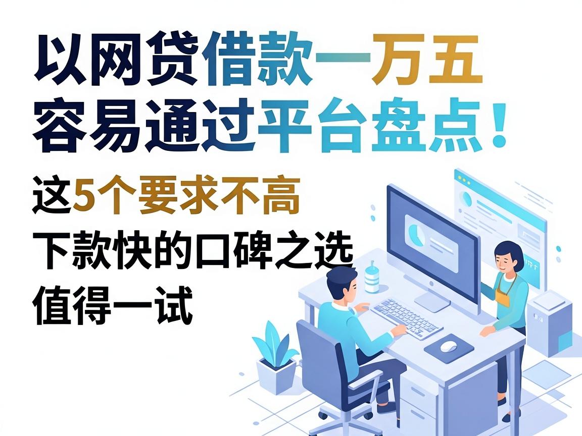 网贷借款一万五容易通过的平台盘点！这5个要求不高、下款快的口碑之选值得一试