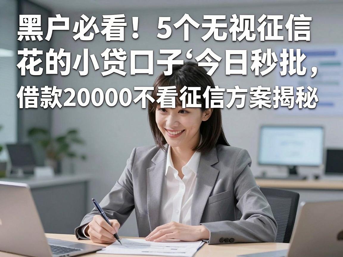 黑户必看！5个无视征信花的小贷口子今日秒批，借款20000不看征信方案揭秘