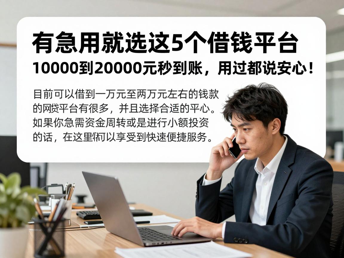 有急用就选这5个借钱平台，10000到20000元秒到账，用过都说安心！