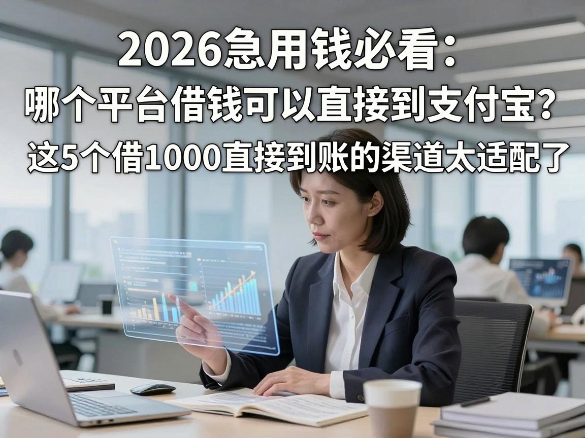 2026急用钱必看：哪个平台借钱可以直接到支付宝？这5个借1000直接到账的渠道太适配了
