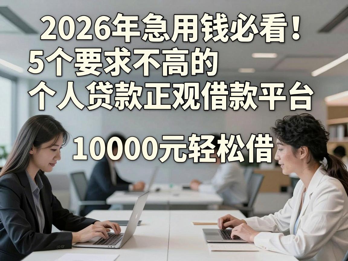 2026年急用钱必看!5个要求不高的个人贷款正规借款平台,10000元轻松借