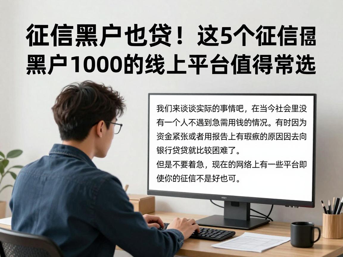 征信黑户也能贷！这5个征信黑户借款1000的线上平台值得常选