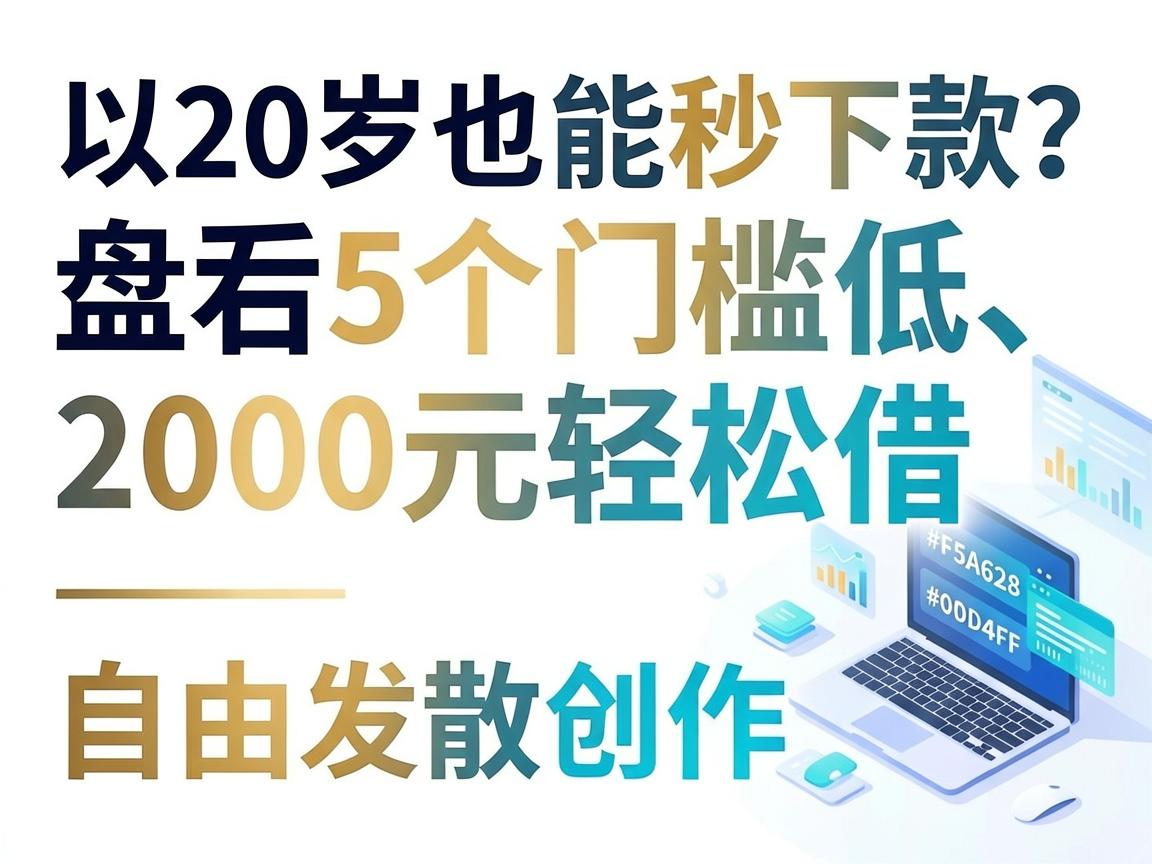 20岁也能秒下款?盘点5个门槛低、2000元轻松借的网贷软件