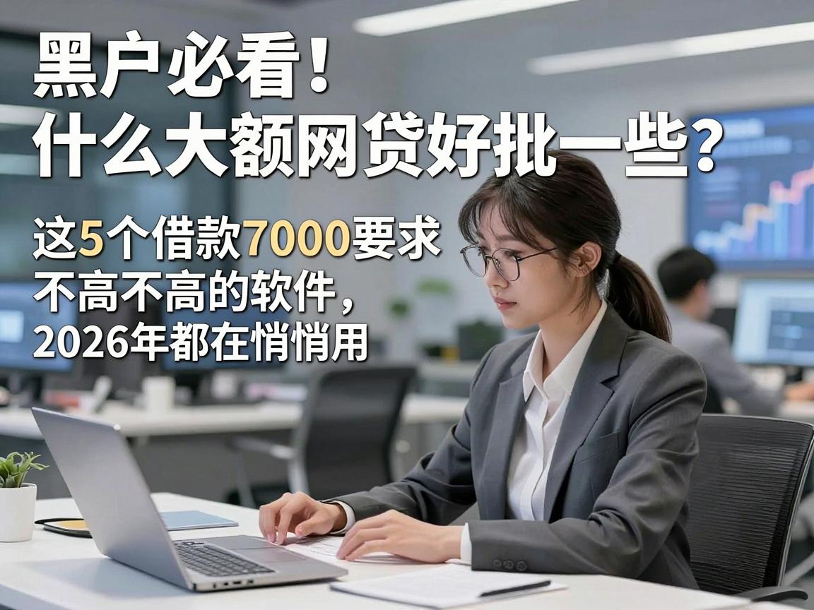 黑户必看！什么大额网贷好批一些？这5个借款7000要求不高的软件，2026年都在悄悄用