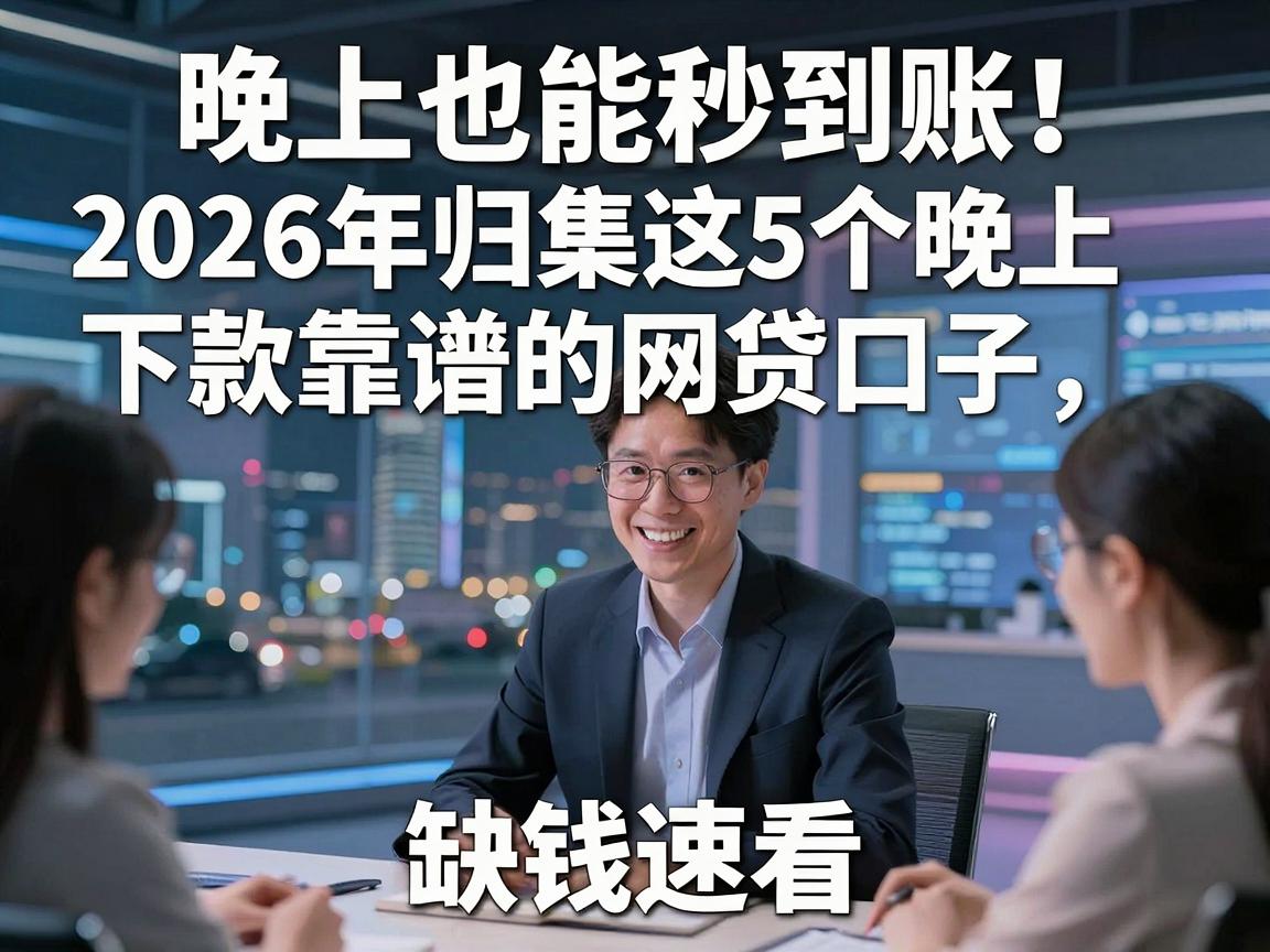 晚上也能秒到账！2026年归集这5个晚上下款靠谱的网贷口子，缺钱速看