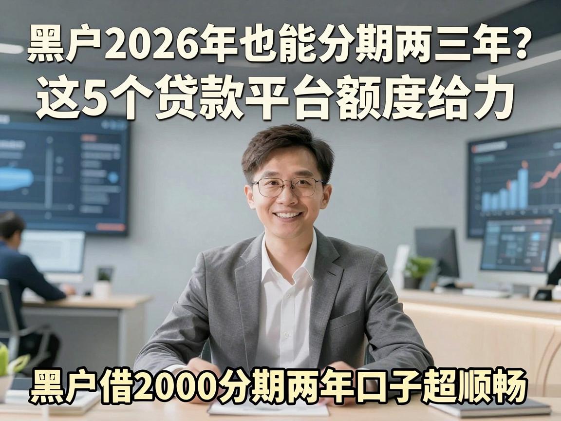 黑户2026年也能分期两三年?这5个贷款平台额度给力,黑户借2000分期两年口子超顺畅