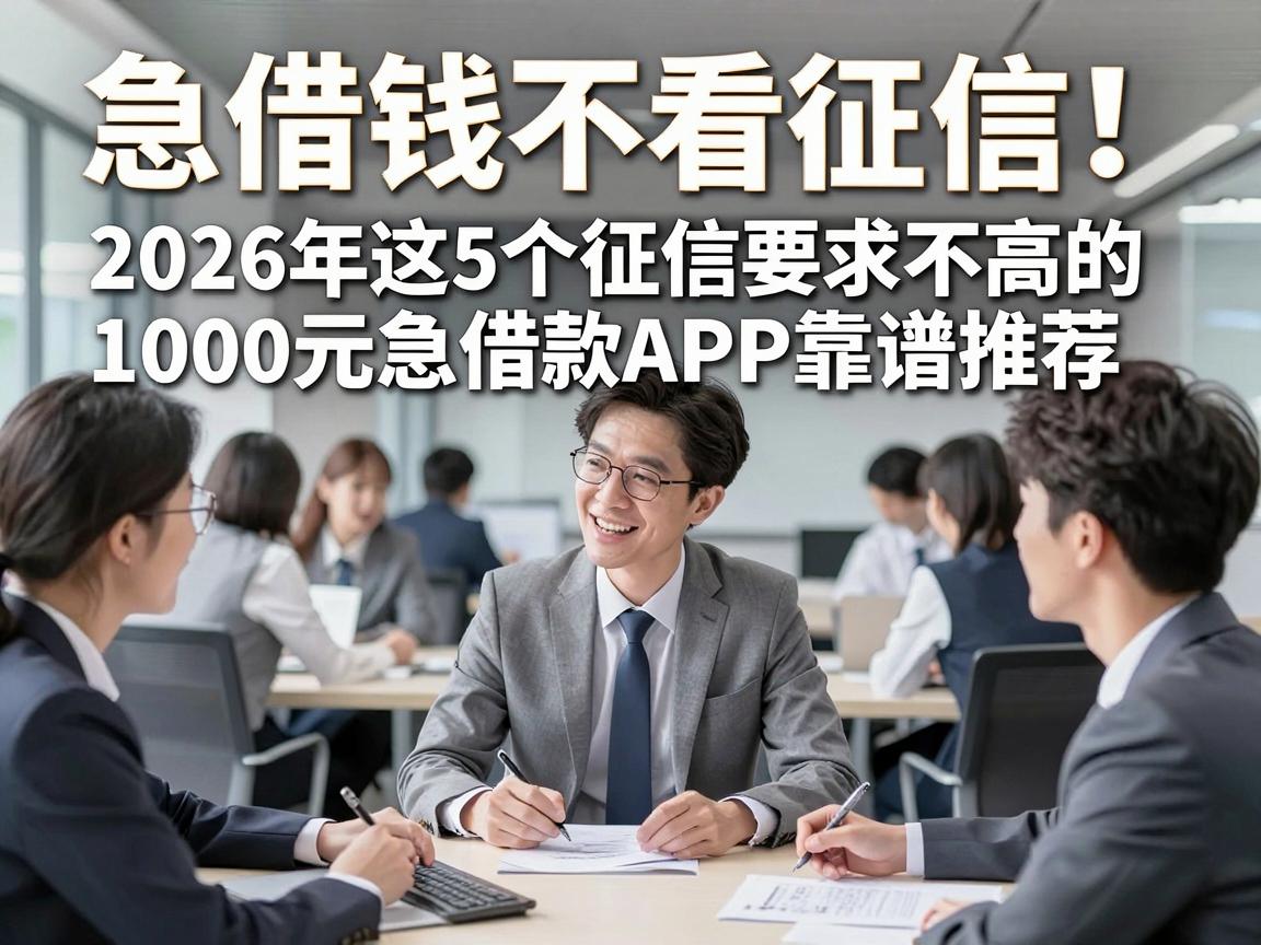 急借钱不看征信！2026年这5个征信要求不高的1000元急借款APP靠谱推荐