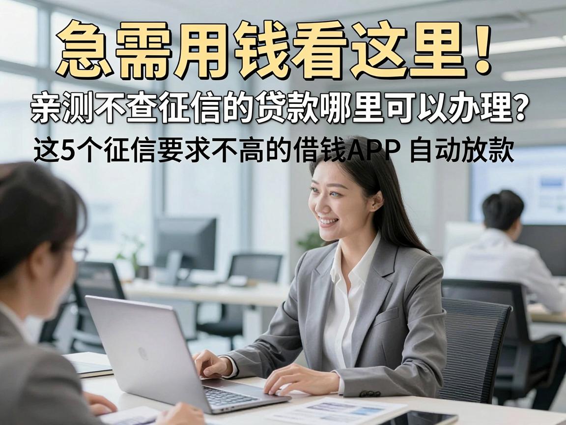 急需用钱看这里！亲测不查征信的贷款哪里可以办理？这5个征信要求不高的借钱APP自动放款
