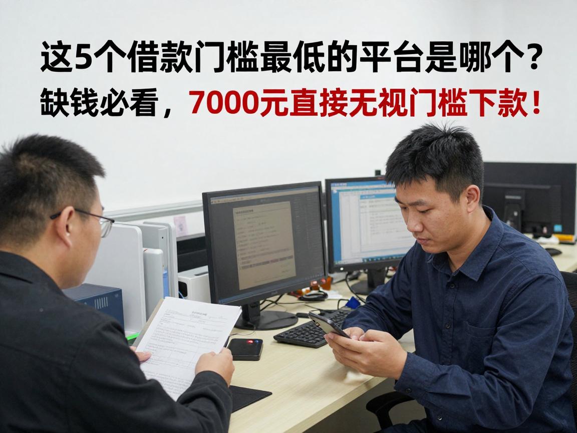 这5个借款门槛最低的平台是哪个？缺钱必看，7000元直接无视门槛下款！