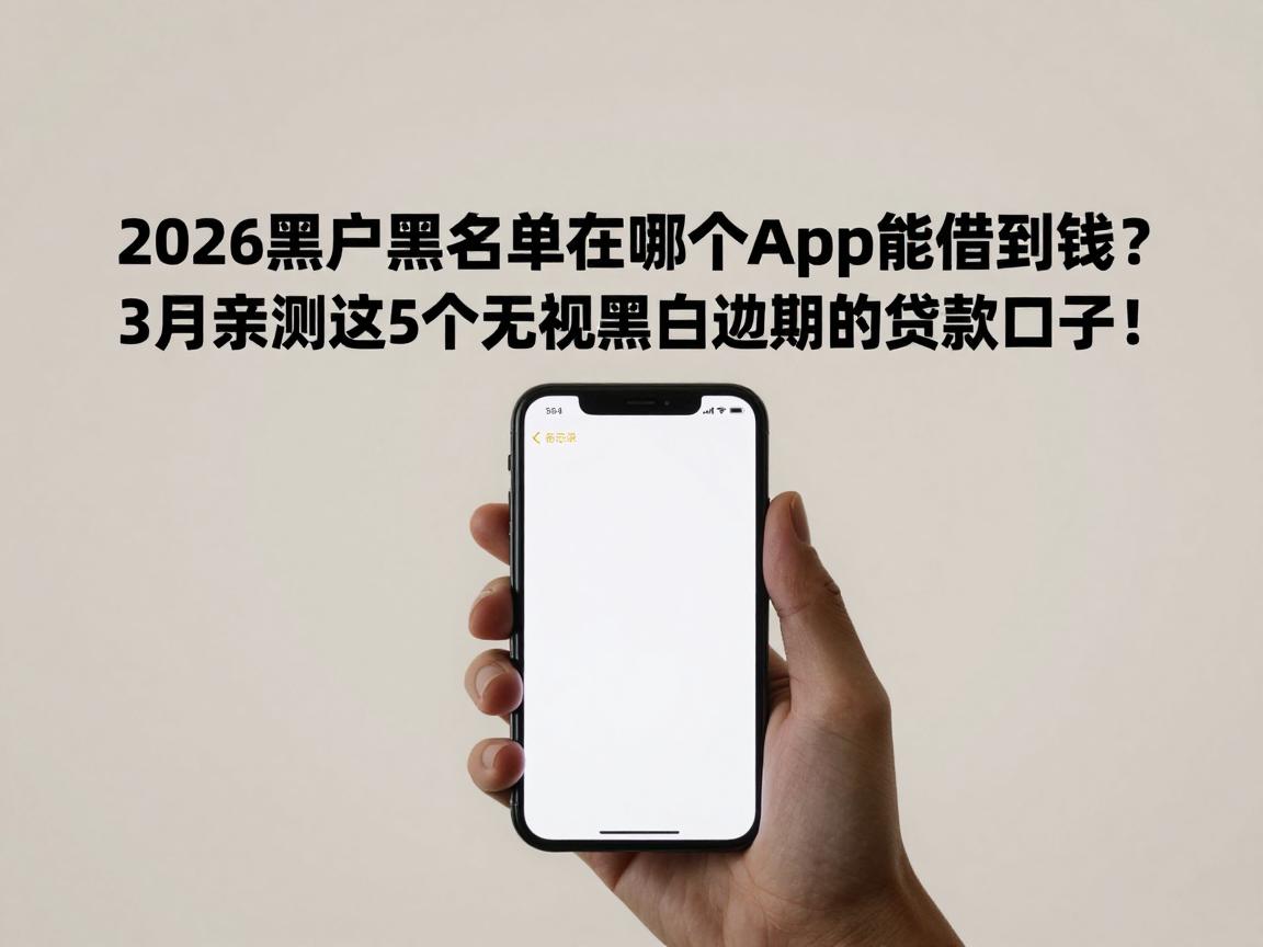 2026黑户黑名单在哪个app能借到钱?3月亲测这5个无视黑白逾期的贷款口子!