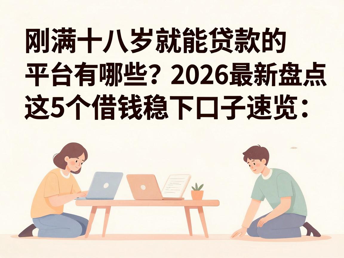 刚满十八岁就能贷款的平台有哪些？2026最新盘点：这5个借钱稳下口子速览