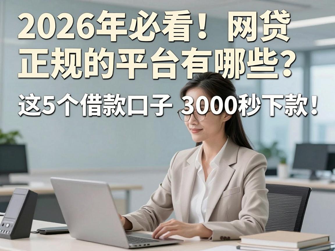 2026年必看!网贷正规的平台有哪些?这5个借款口子3000秒下款