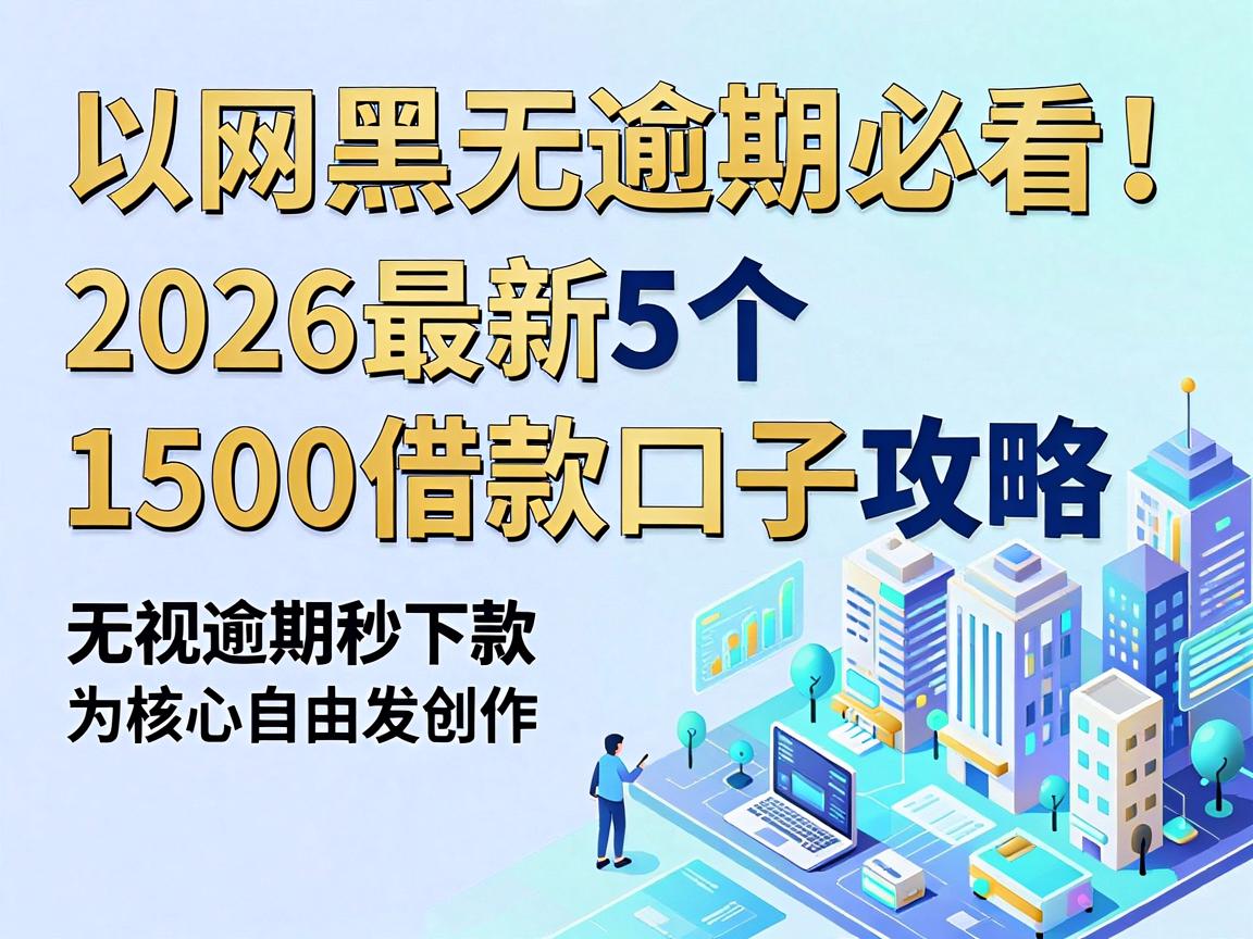 网黑无逾期必看！2026最新5个1500借款口子攻略，无视逾期秒下款