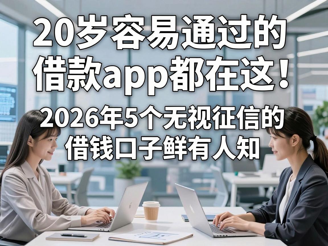 20岁容易通过的借款app都在这！2026年5个无视征信的借钱口子鲜有人知