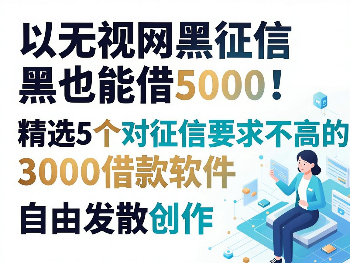 无视网黑征信黑也能借5000!精选5个对征信要求不高的3000借款软件深度测评