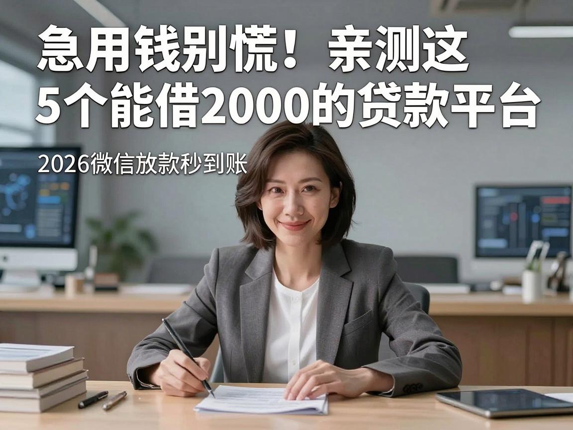 急用钱别慌！亲测这5个能借2000的贷款平台，2026微信放款秒到账