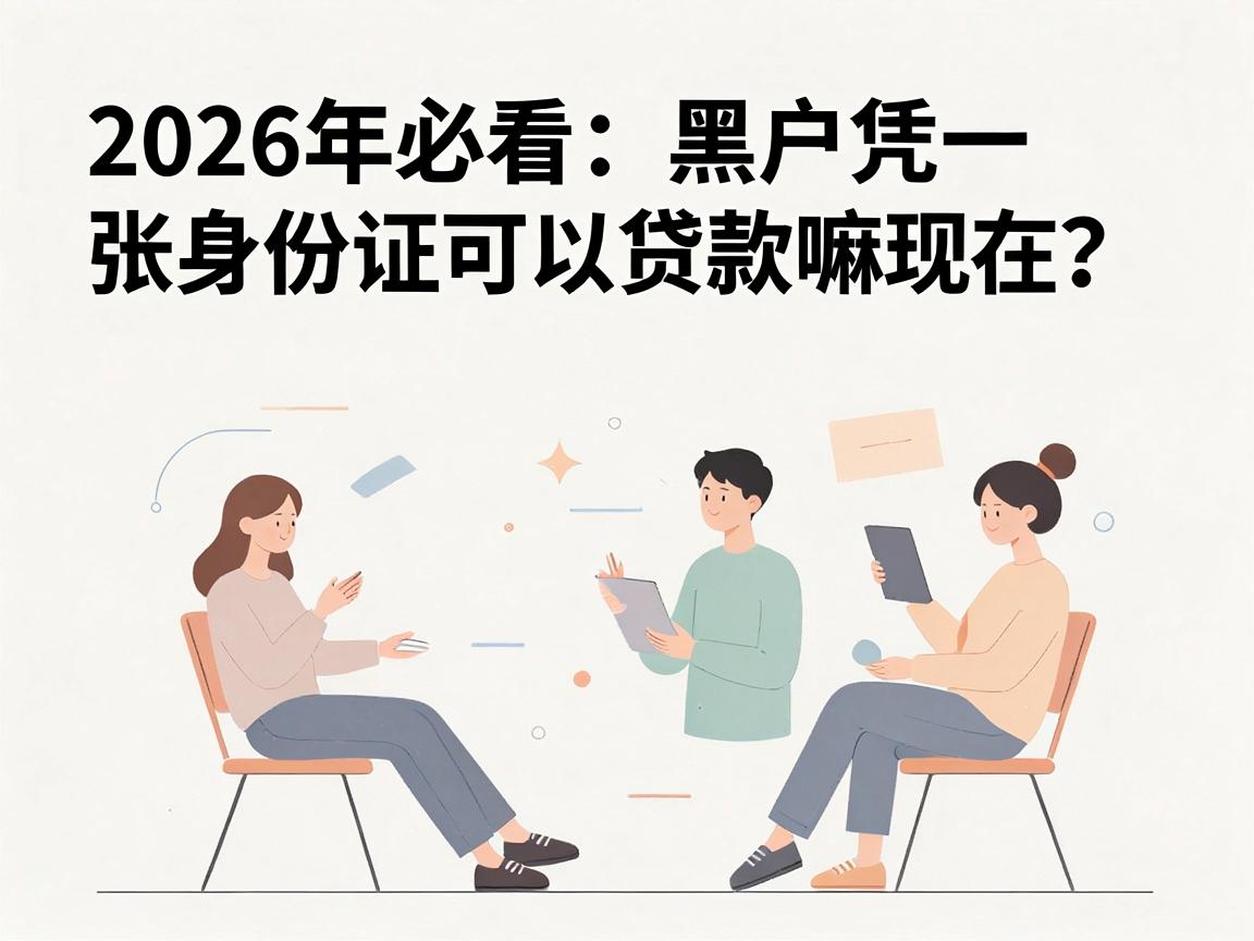 2026年必看：黑户凭一张身份证可以贷款嘛现在？精选5个黑户凭身份证借款5000的软件