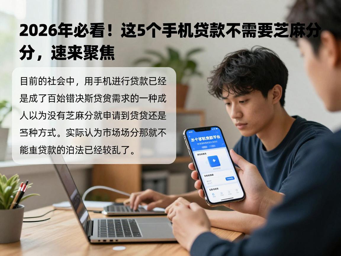 2026年必看！这5个手机贷款不需要芝麻分，速来聚焦