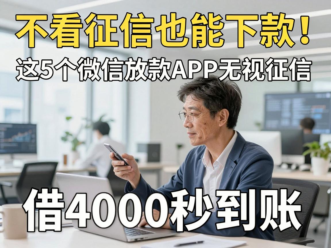 不看征信也能下款!这5个微信放款APP无视征信,借4000秒到账