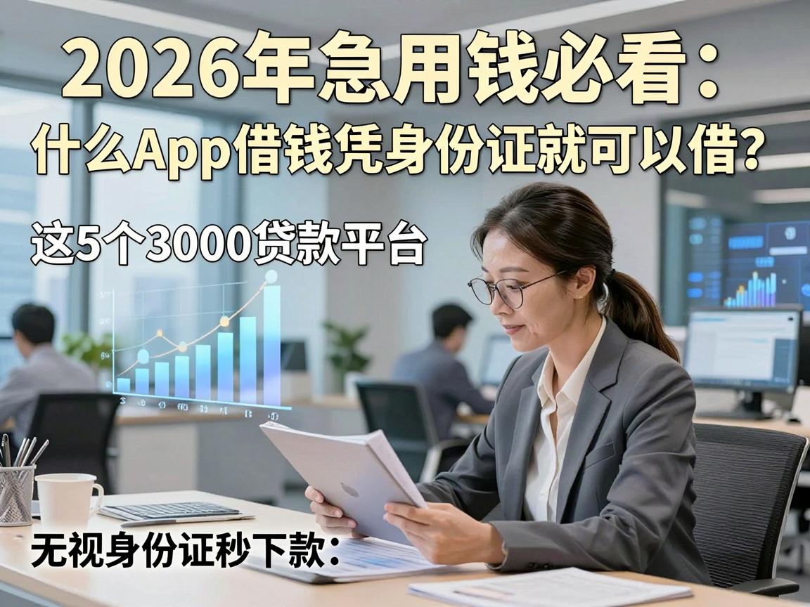 2026年急用钱必看：什么App借钱凭身份证就可以借？这5个3000贷款平台无视身份证秒下款！
