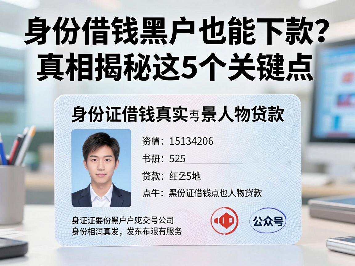 身份证借钱黑户也能下款?真相揭秘这5个关键点!