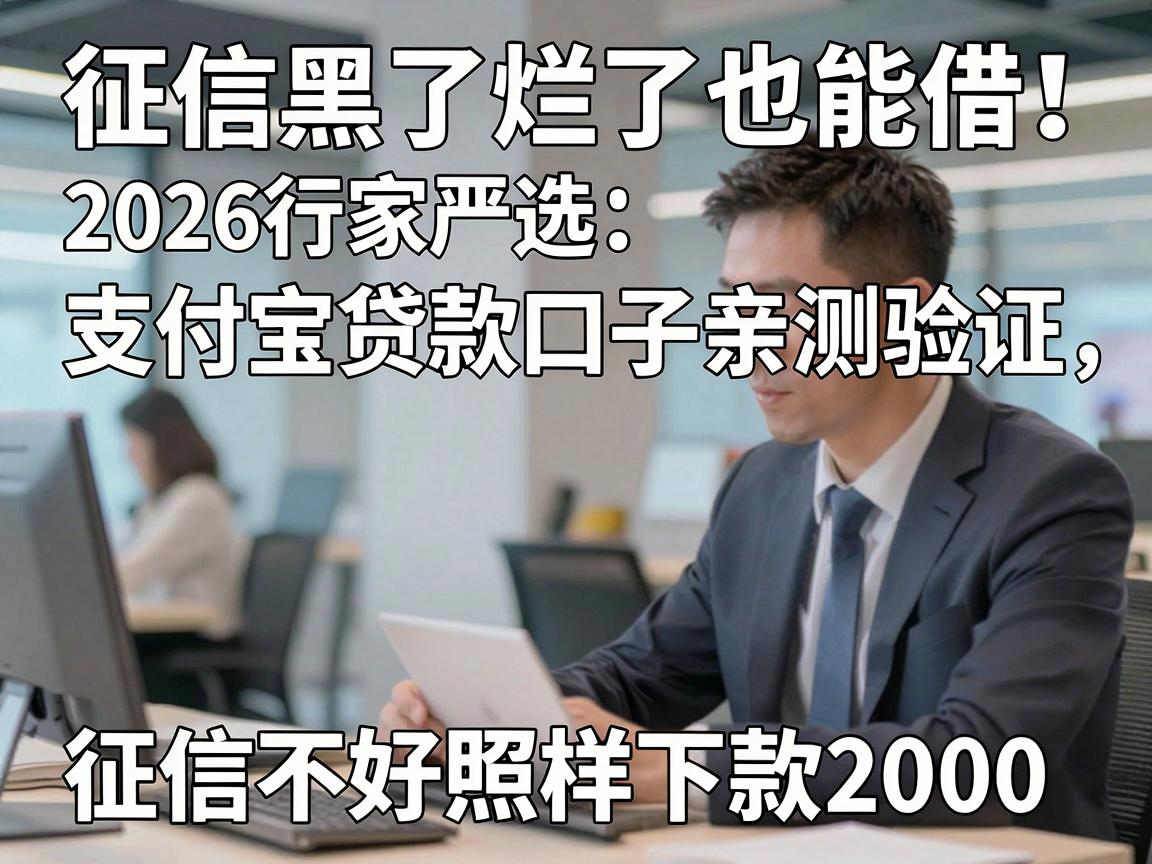 征信黑了烂了也能借!2026行家严选:支付宝贷款口子亲测验证,征信不好照样下款2000