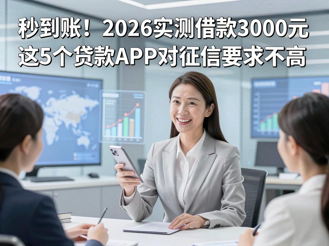 秒到账!2026实测借款3000元这5个贷款APP对征信要求不高