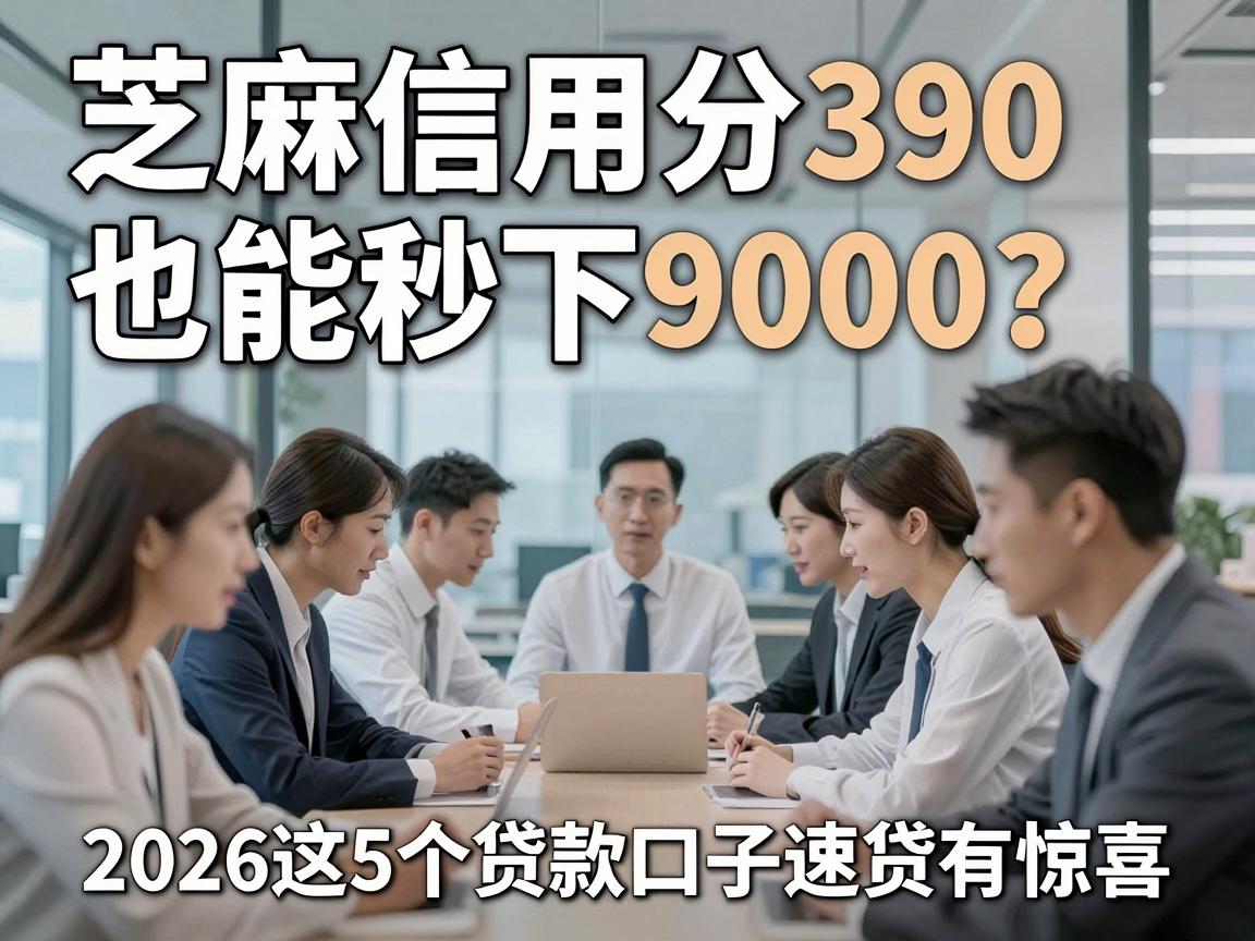 芝麻信用分390也能秒下9000?2026这5个贷款口子速贷有惊喜!
