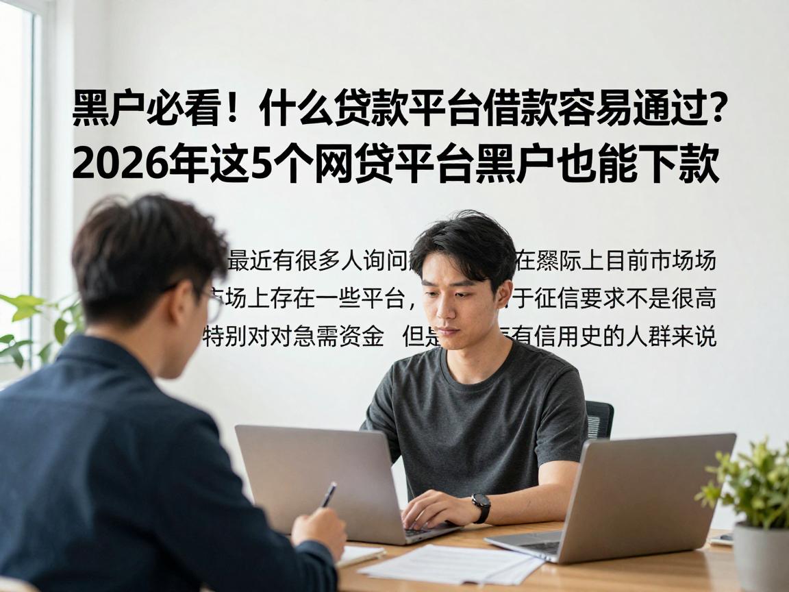黑户必看！什么贷款平台借款容易通过？2026年这5个网贷平台黑户也能下款