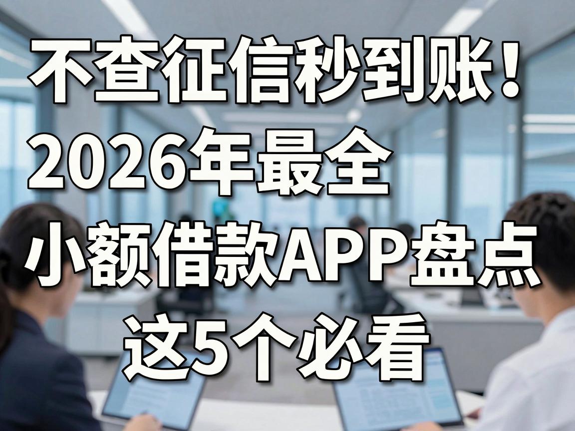 不查征信秒到账!2026年最全小额借款APP盘点,这5个必看