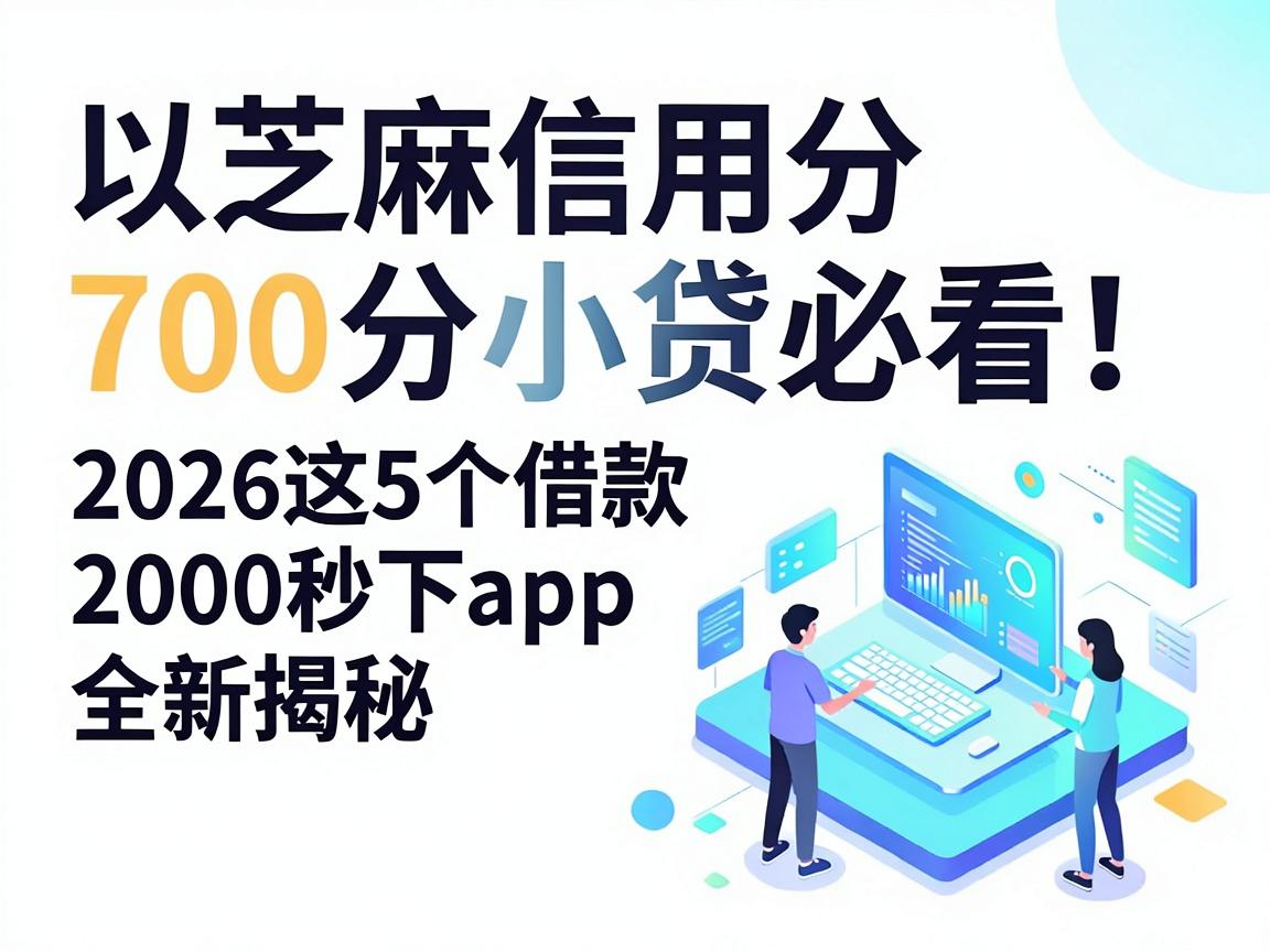 芝麻信用分700分小贷必看!2026这5个借款2000秒下app全新揭秘