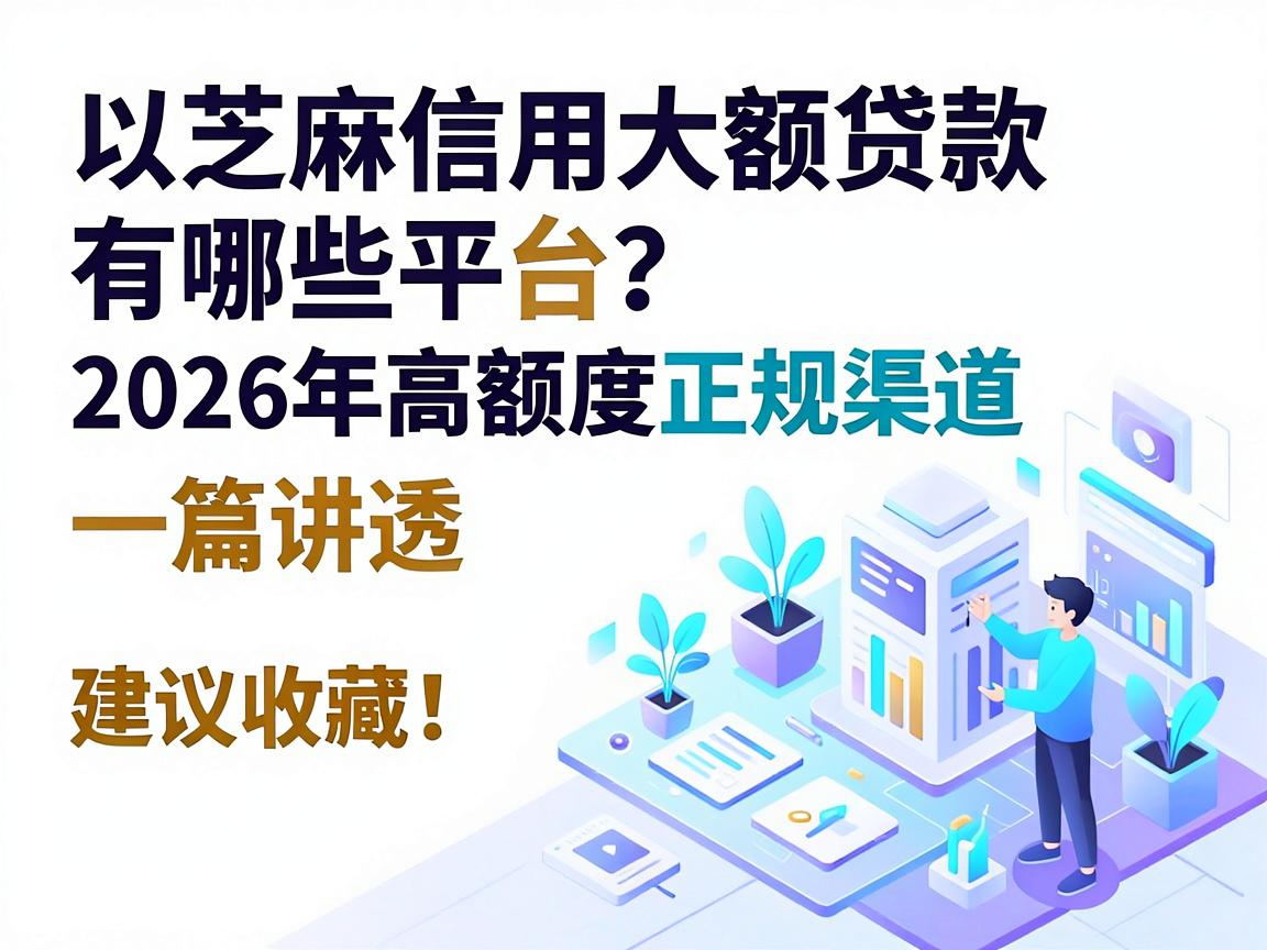 芝麻信用大额贷款有哪些平台?2026年高额度正规渠道一篇讲透,建议收藏!