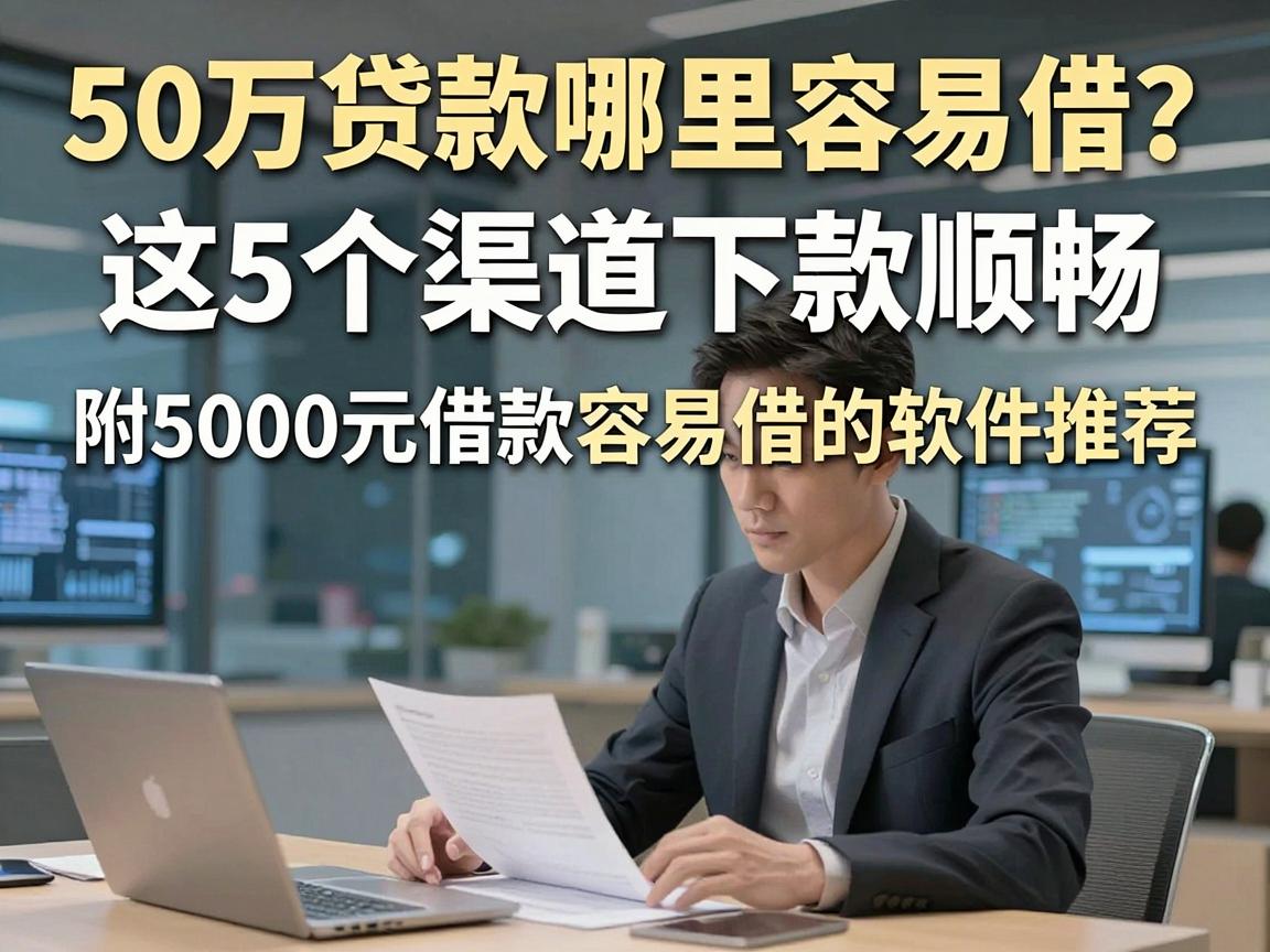 50万贷款哪里容易借？这5个渠道下款顺畅，附5000元借款容易借的软件推荐