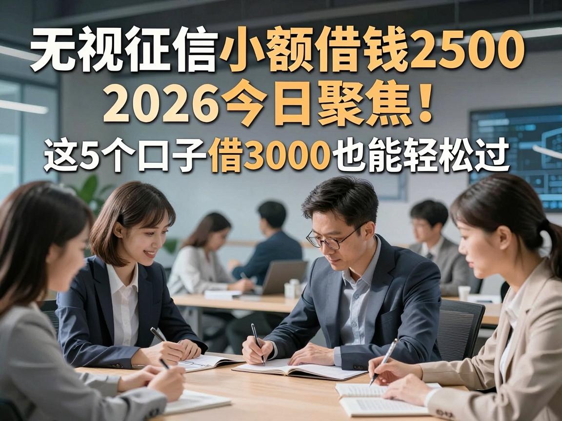 无视征信小额借钱2500，2026今日聚焦！这5个口子借3000也能轻松过