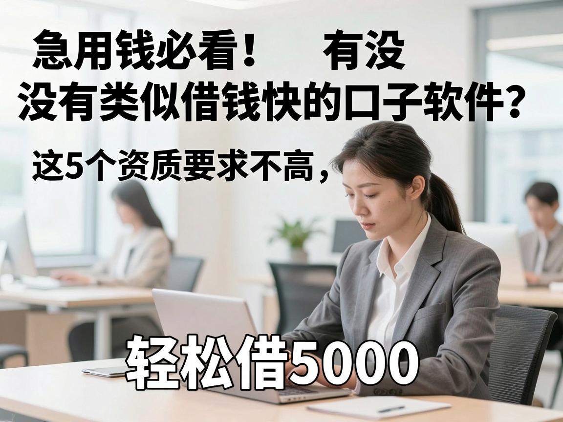 急用钱必看！有没有类似借钱快的口子软件？这5个资质要求不高，轻松借5000