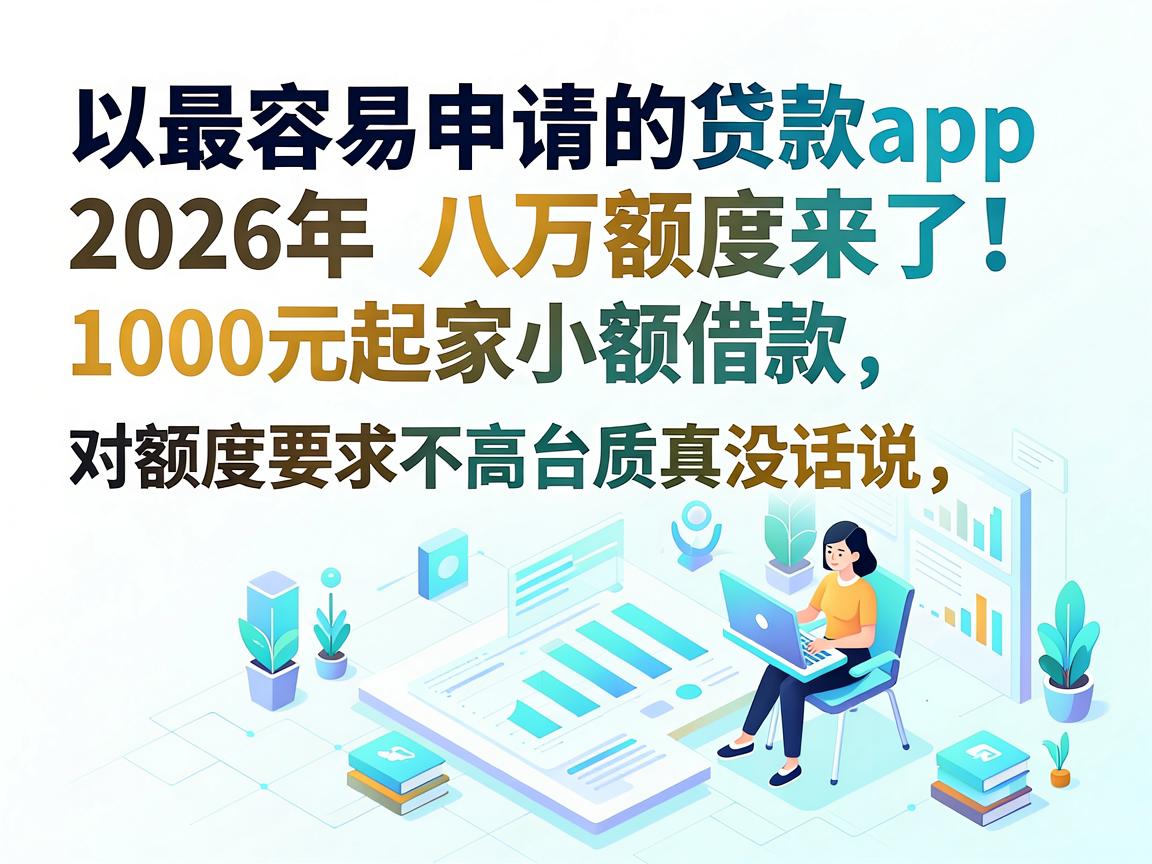 最容易申请的贷款app八万额度来了!2026年这几家小额借款1000元起、对额度要求不高的平台品质真没话说