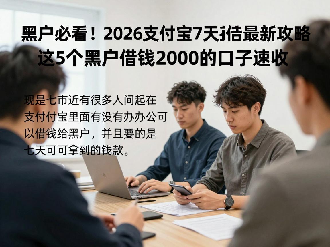 黑户必看!2026支付宝7天借款最新攻略,这5个黑户借钱2000的口子速收