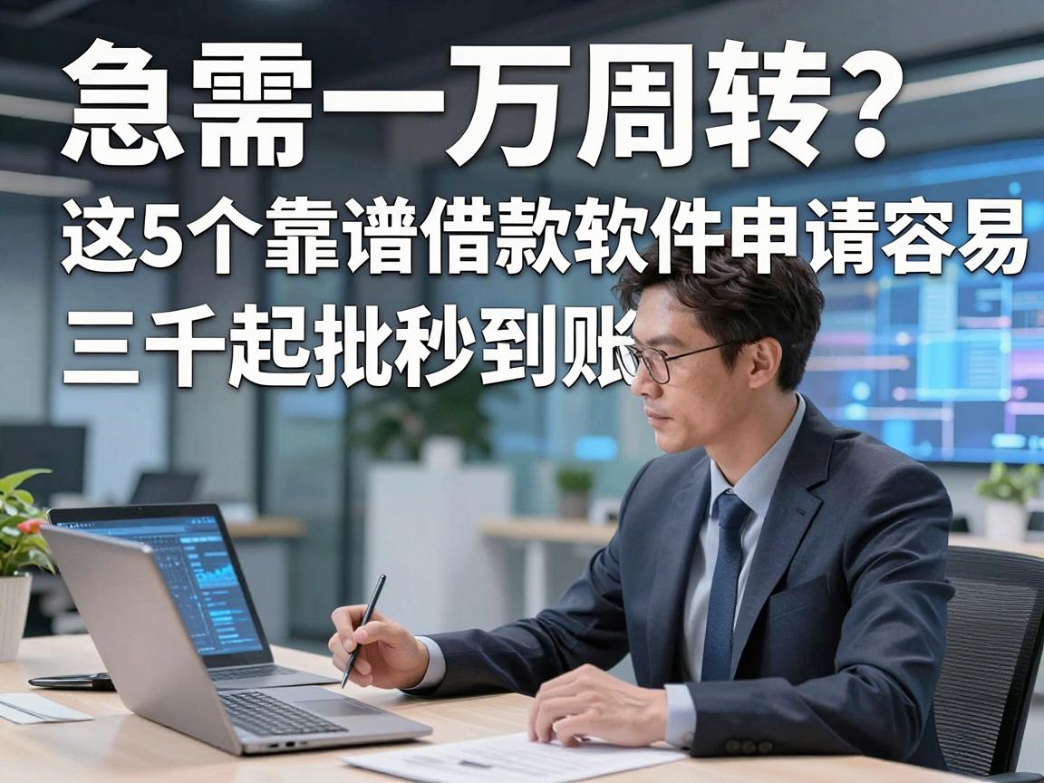 急需一万周转?这5个靠谱借款软件申请容易、三千起批秒到账!