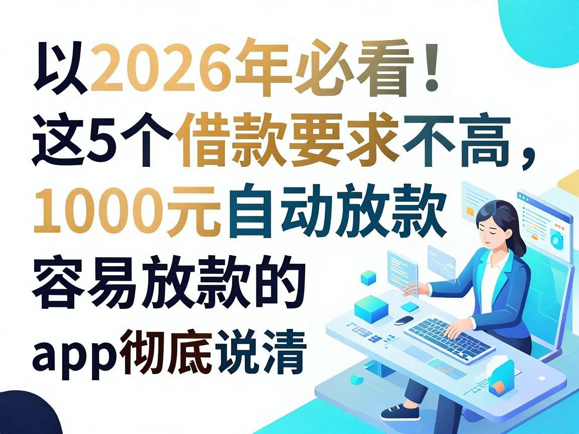 2026年必看！这5个借款要求不高、1000元自动放款的容易放款的app彻底说清