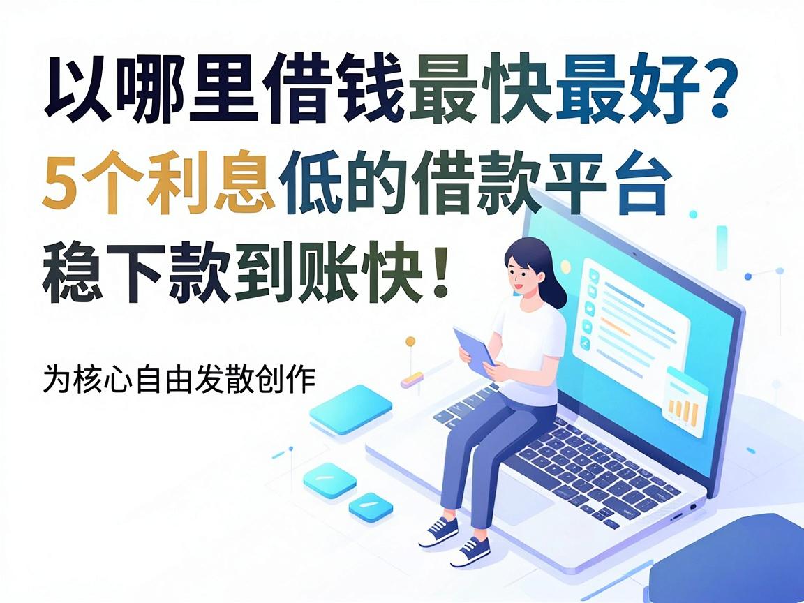 哪里借钱最快最好?这5个利息低的借款平台,稳下款到账快!
