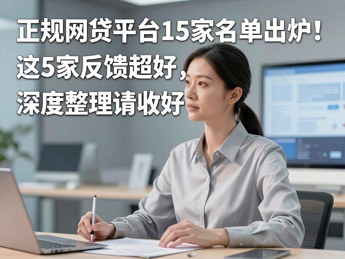正规网贷平台15家名单出炉！这5家反馈超好，深度整理请收好