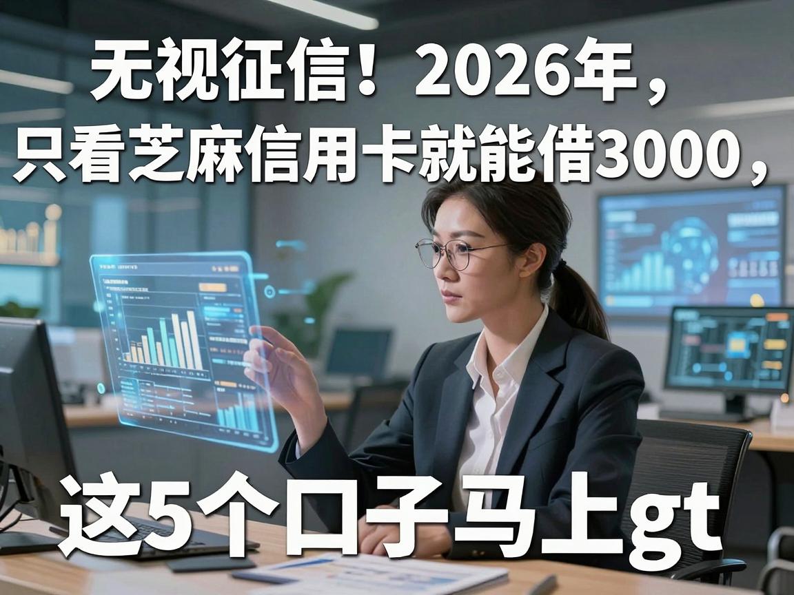 无视征信!2026年只看芝麻信用卡就能借3000,这5个口子马上get