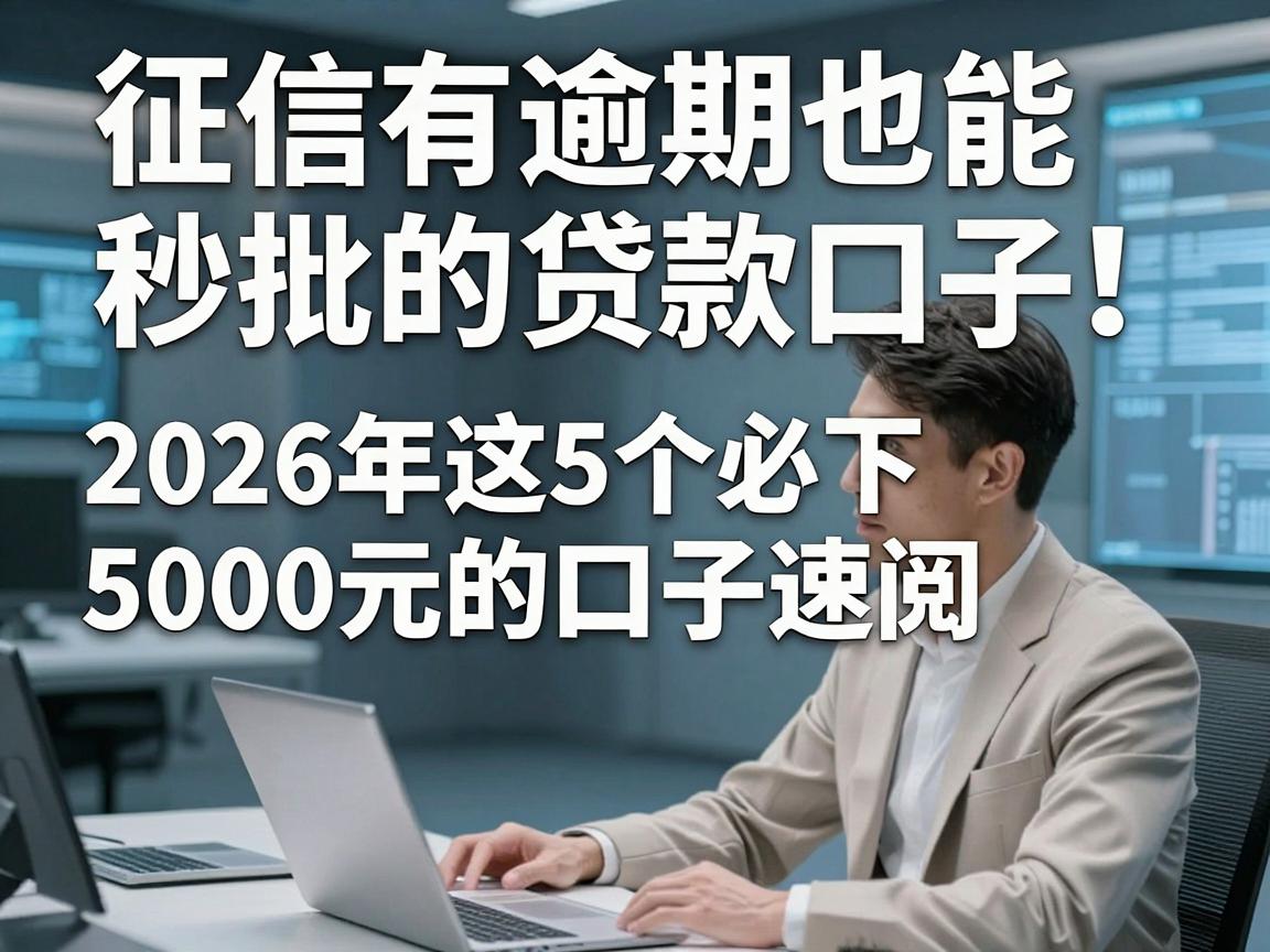 征信有逾期也能秒批的贷款口子!2026年这5个必下5000元的口子速阅