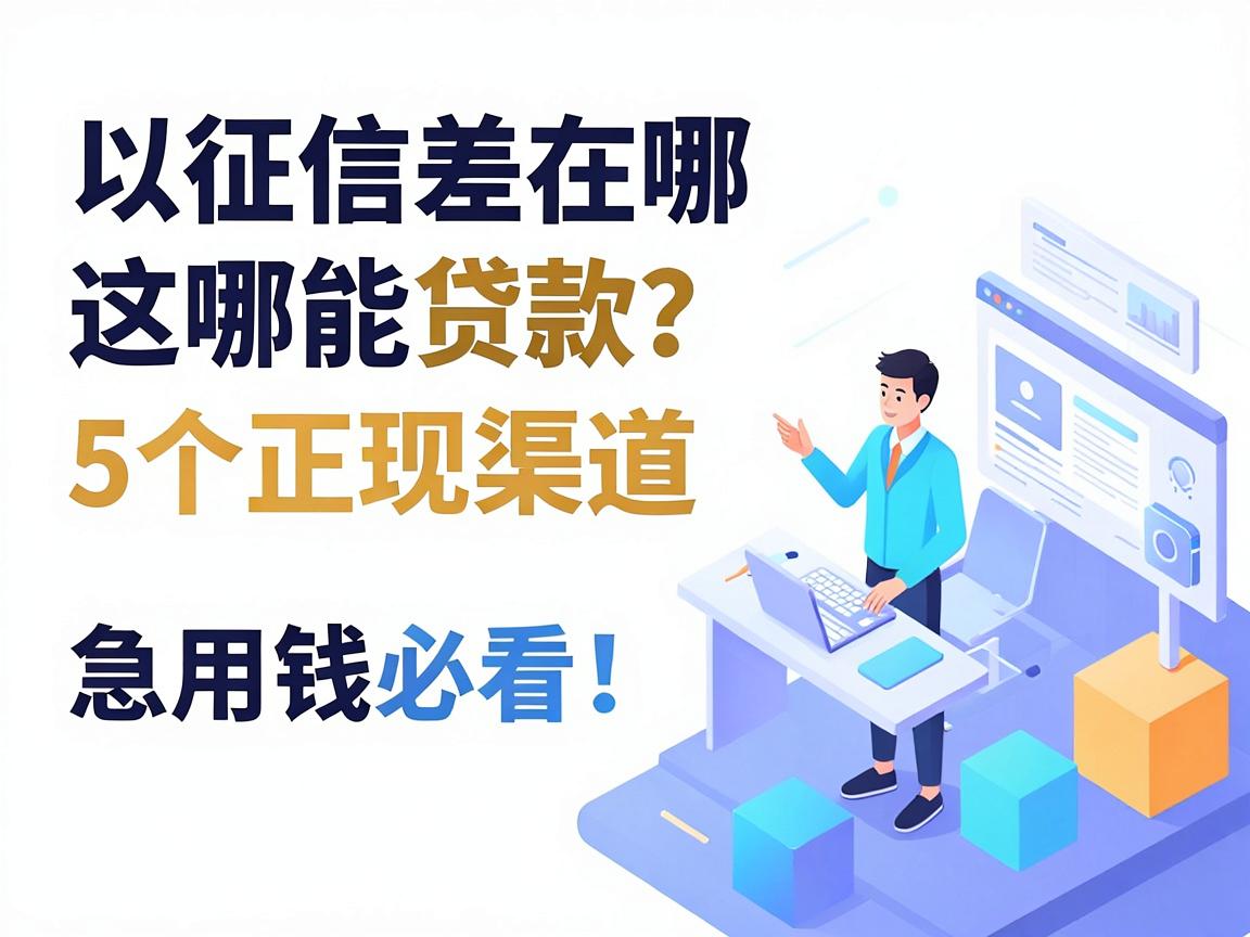 征信差在哪能贷款?这5个正规渠道赶紧收藏,急用钱必看!