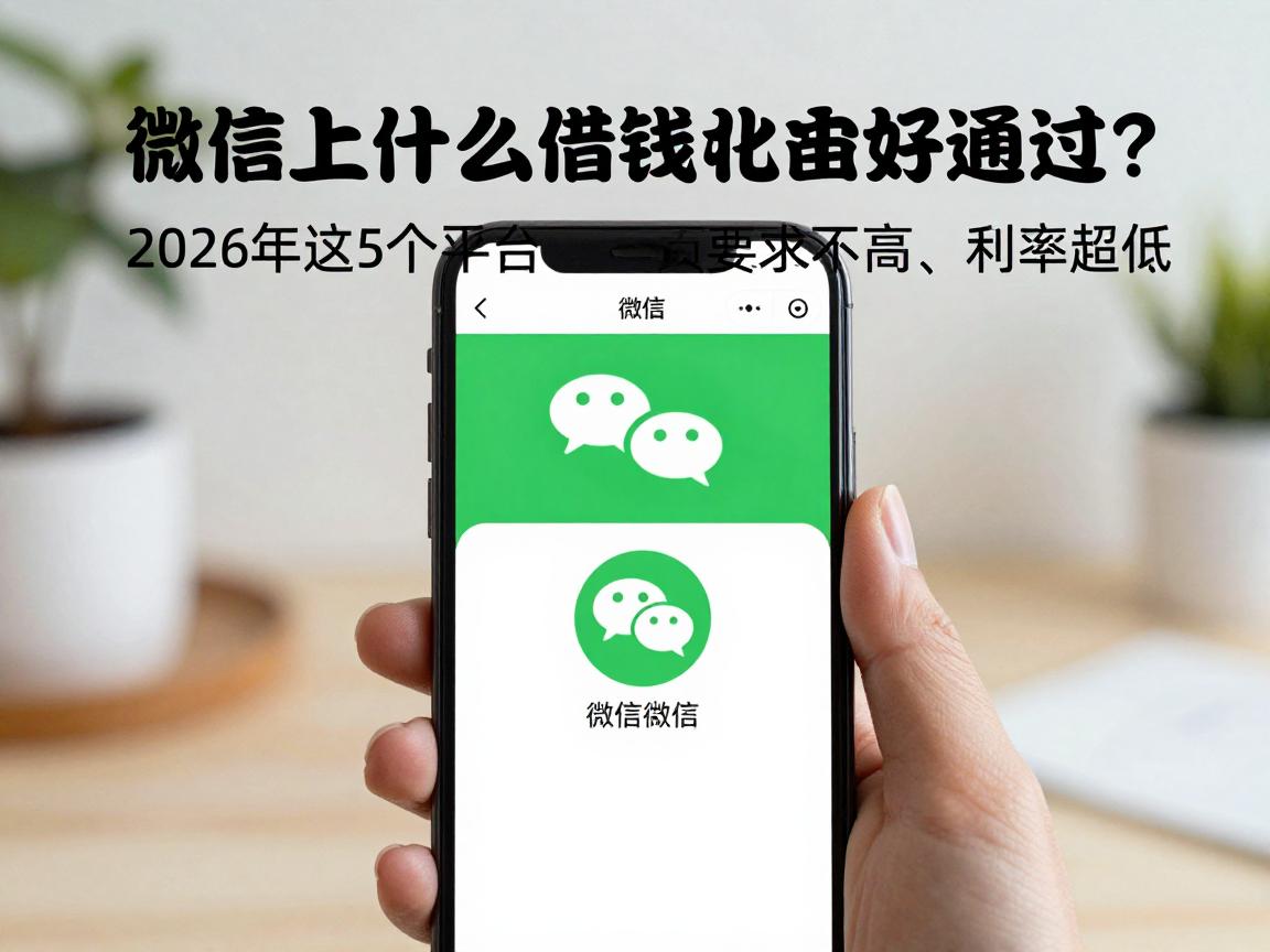 微信上什么借钱比较好通过?2026年这5个平台资质要求不高、利率超低